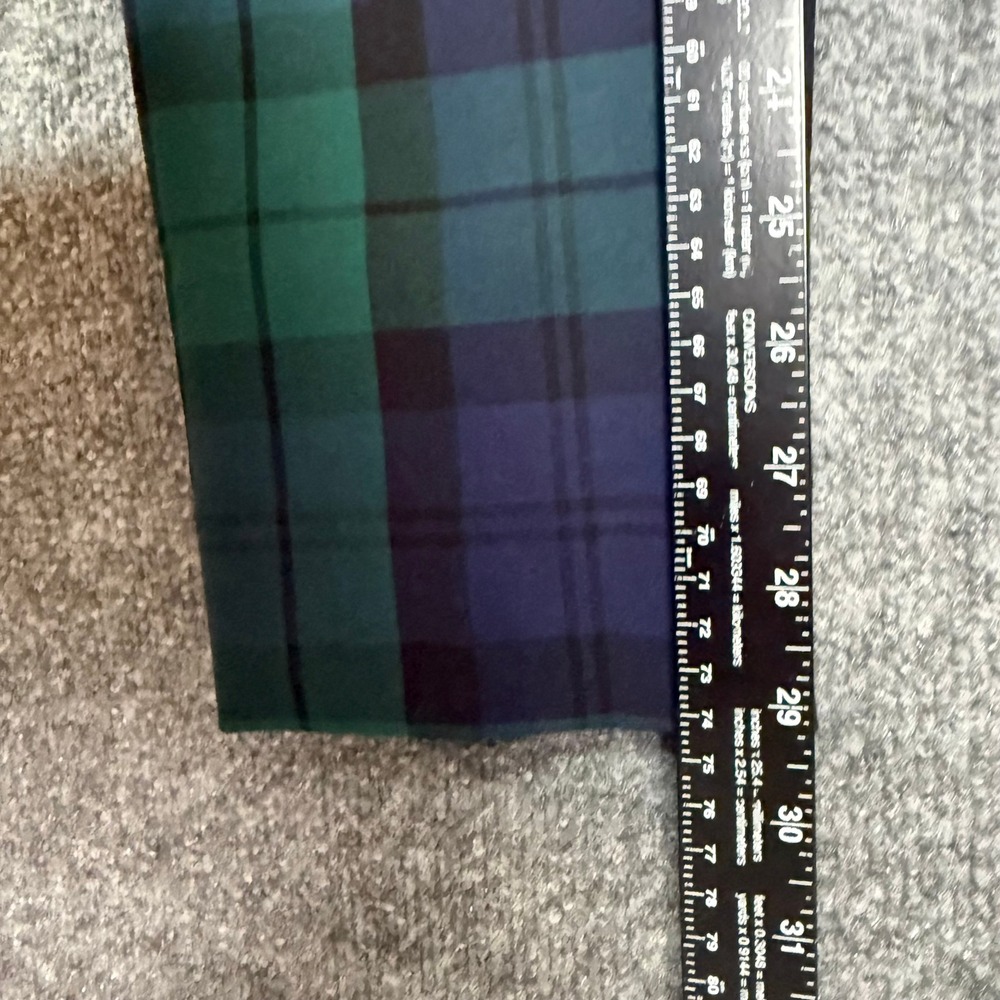 J Crew Pants Womens 0 Green Blue Blackwatch Plaid Ruby Full-Length Slim Leg - Picture 14 of 16
